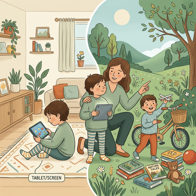 Ekran başında dalgın görünen çocuk